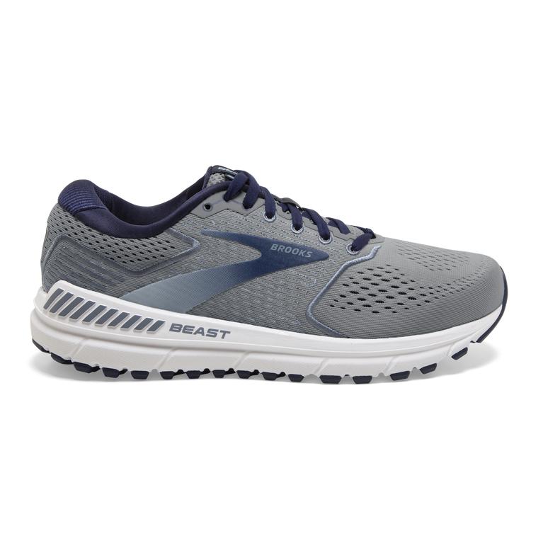 Brooks Beast '20 Men's Road Running Shoes - Blue/Grey/Peacoat (74852-RAYG)
